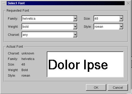 Font Dialog